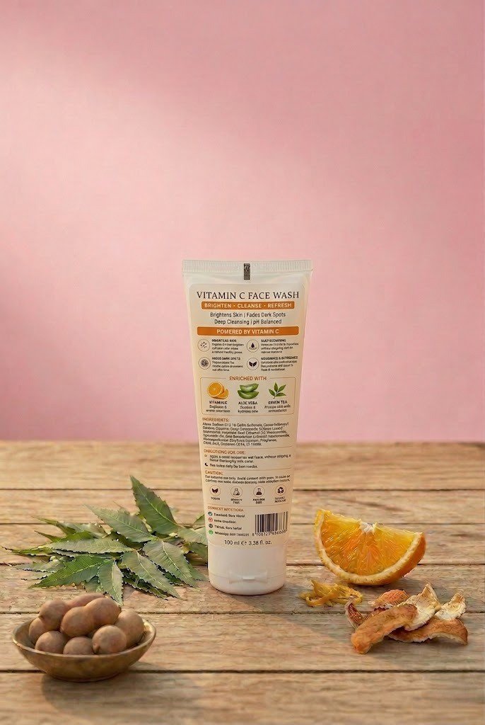 face wash cream back
